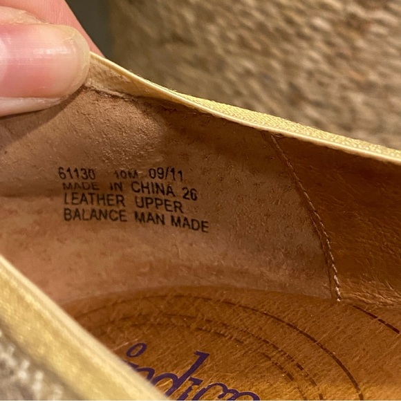 ✨ Indigo by Clarks Metallic Gold Ballet Flats Women's 10 Comfortable & Stylish - Picture 5 of 7